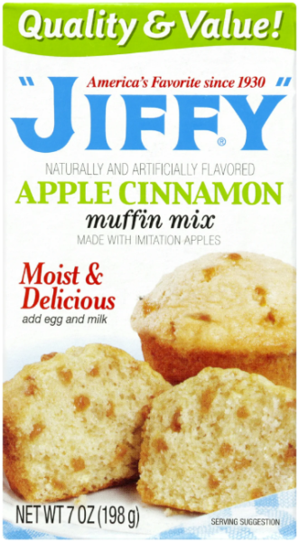 JIFFY  Muffin Mix 'Apple Cinnamon' Apfelstücke + Zimt 198 gr